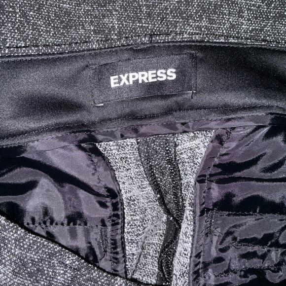 Express Black & White Stretch Tweed Editor Barely Boot Low Rise Slacks Size 6L - Picture 4 of 6